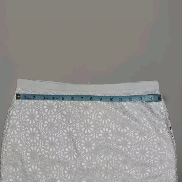 Ann Taylor White Floral Lace Crochet Overlay Pencil Skirt Size 6 NWT B23#2 - Picture 6 of 7